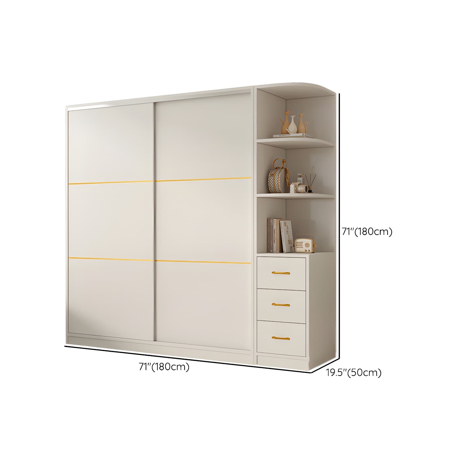 Spacious White Wardrobe Armoire with Shelves and Clothing Rod - Your Perfect Closet Solution thumbnail 26