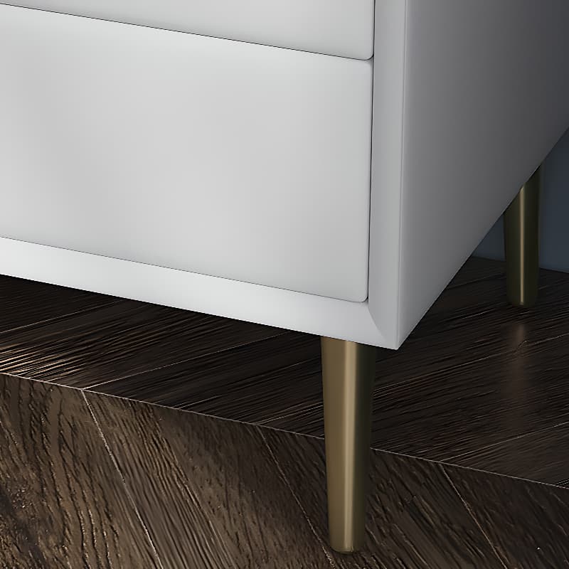 Organic Modern Nightstand With Drawer Organization Featuring 2 Drawers, Stone Countertop, and Leg thumbnail 13