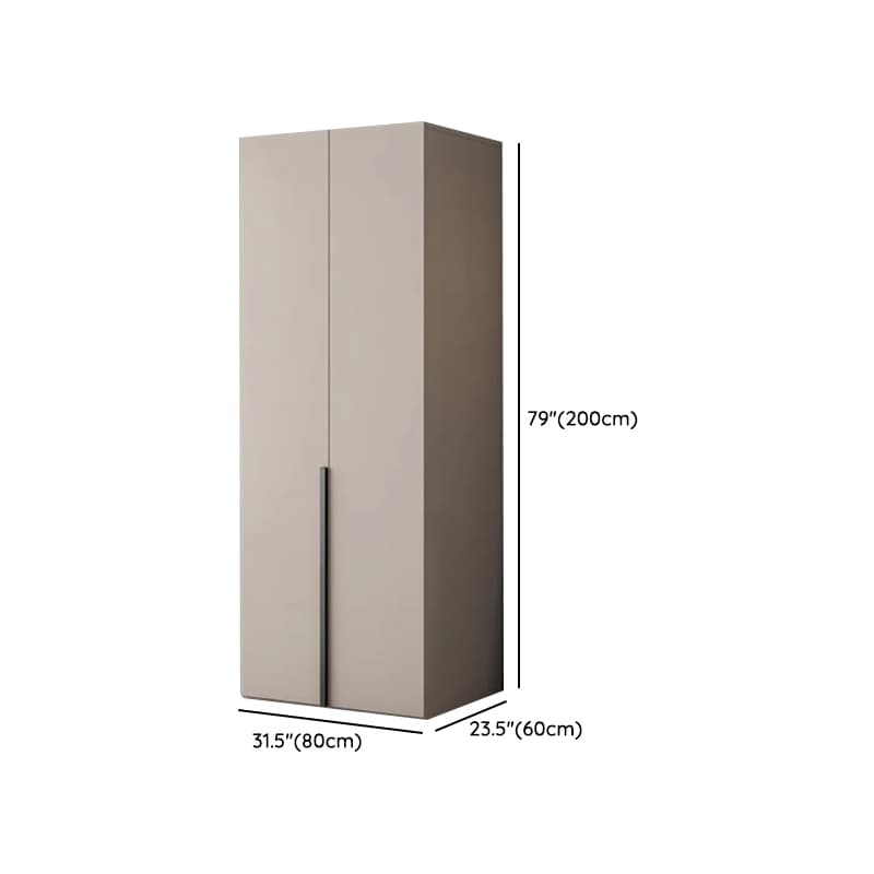 Light Gray Trendy Detached Armoire Cabinet with Soft Close Door, Interior Shelves, and Hanging Rod thumbnail 10