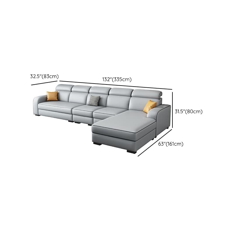 Contemporary Sectional Sofa with Adjustable Pillow and Scratch Resistant Upholstery thumbnail 20