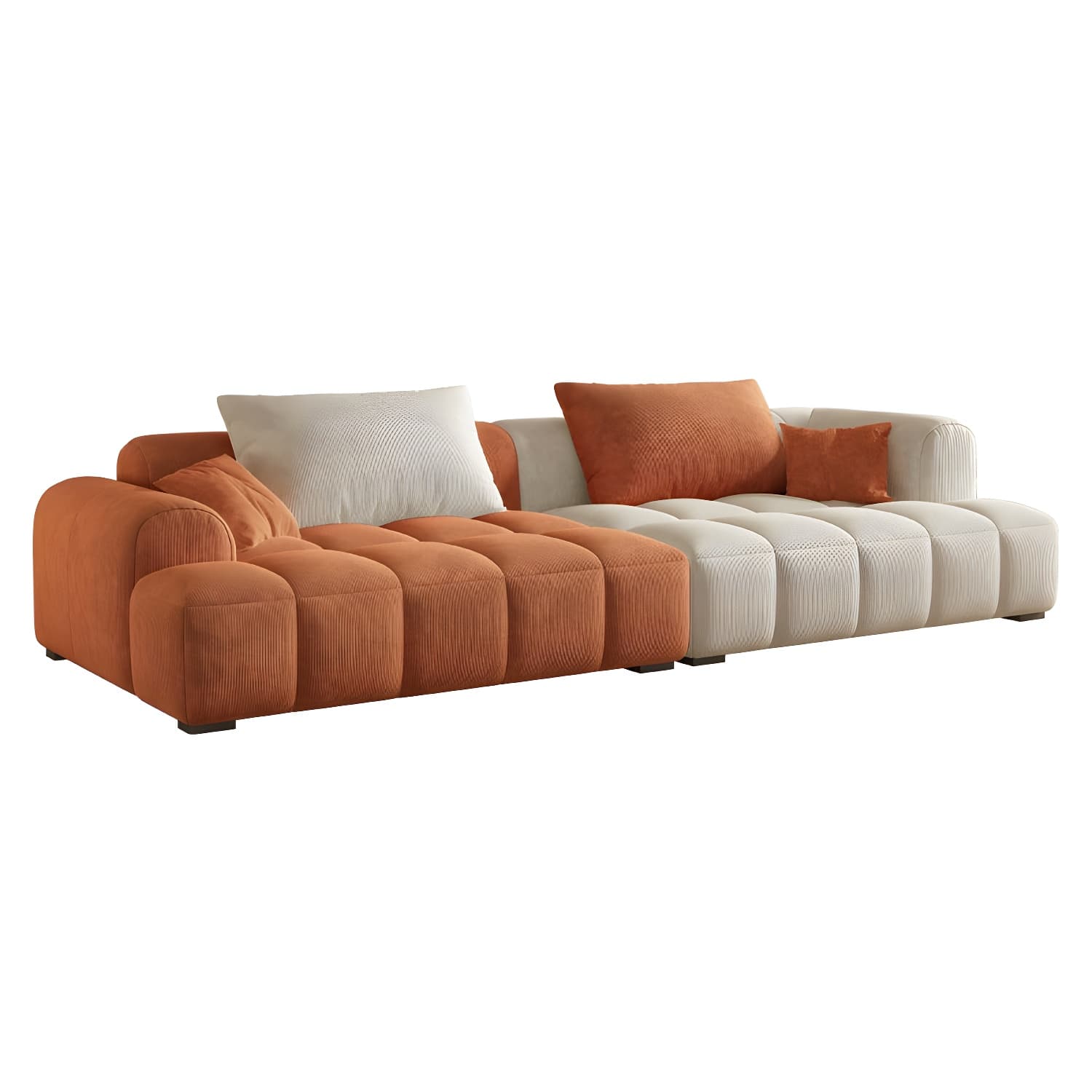 24.8" High Sofa with Tight Back Square Arm Corduroy for Apartment thumbnail 15
