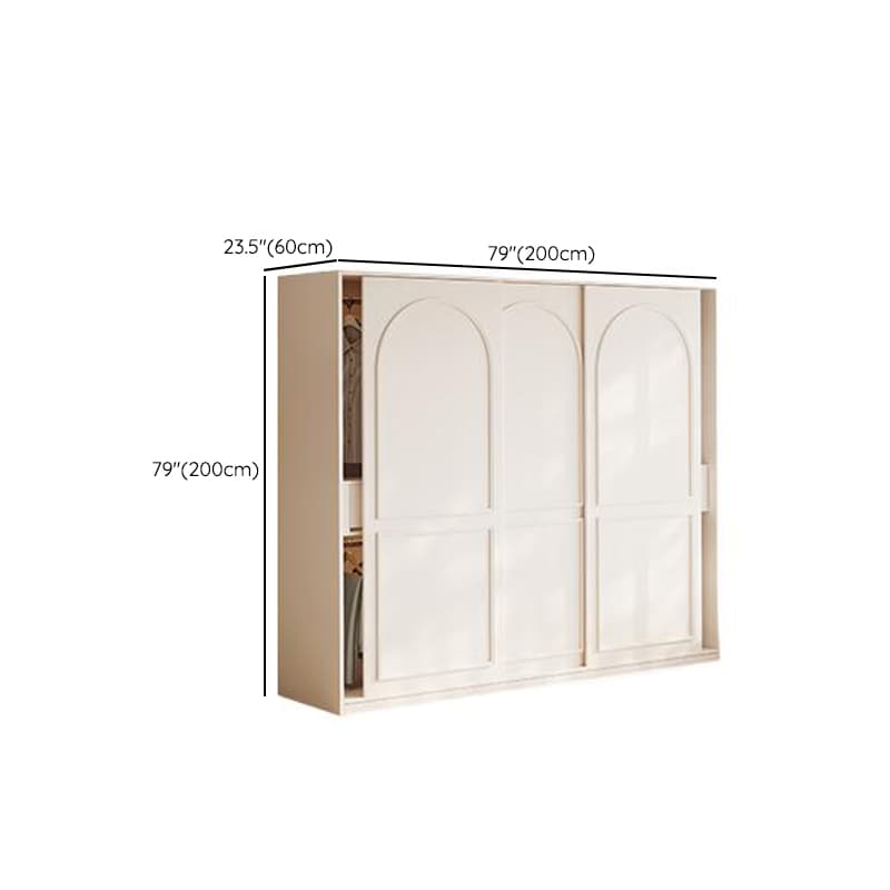 Casual White Wooden Wardrobe with 5 Drawers/4 Drawers/2 Drawers, Interior Shelves & Hanging Rod thumbnail 7