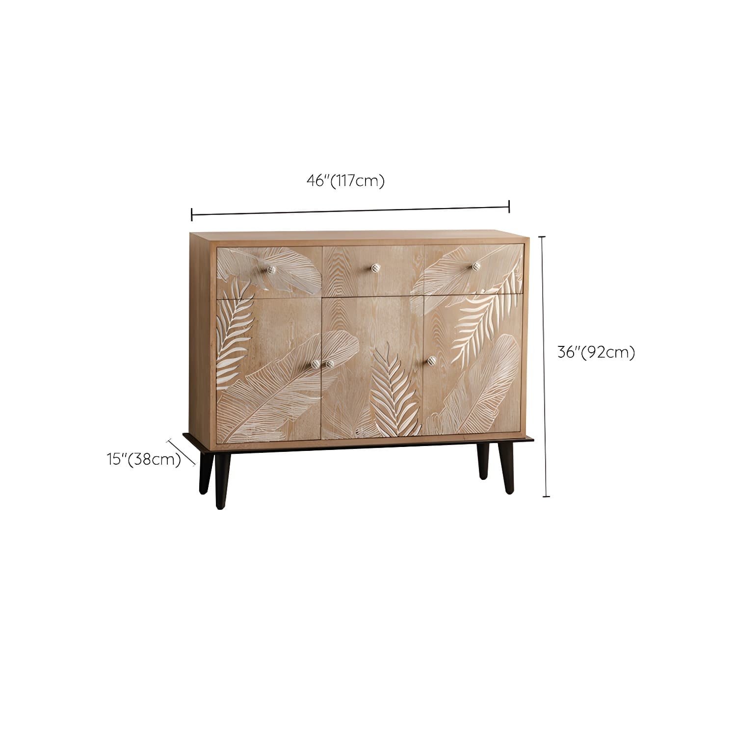 Modern Standard Storage Cabinet Solid Wood Cabinet with Drawer thumbnail 17