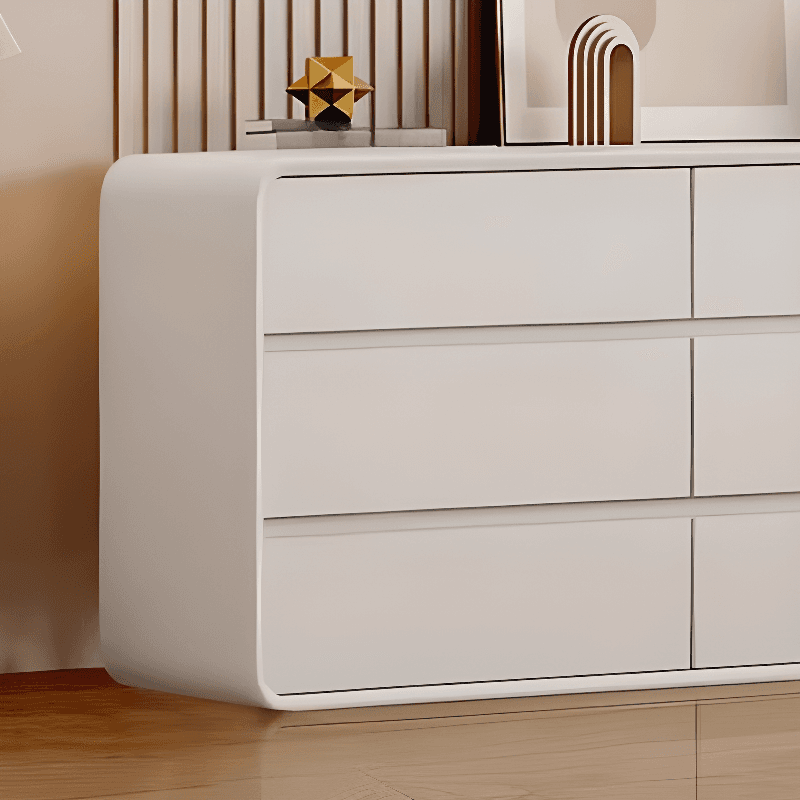 Art Deco Horizontal Console Dresser in Natural Wood with 6/8 Drawers thumbnail 5
