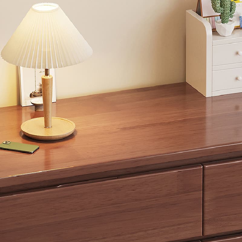 Modern Simple Style Rectangular Detached Decorative Cabinet with Scratch-immune Rubberwood, Chalk/Sepia/Wood Color Top, and Soft Close Drawer thumbnail 5