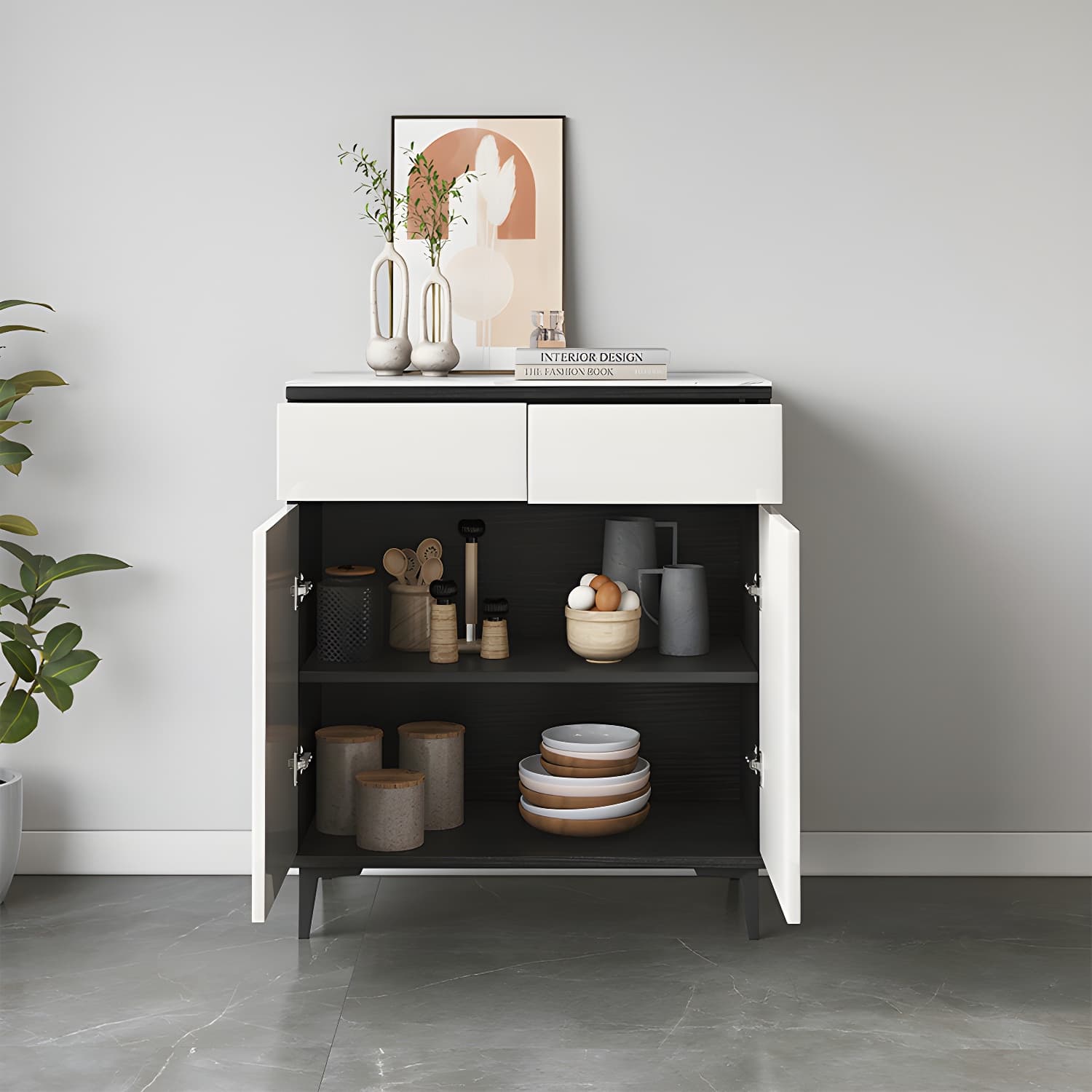 Contemporary Sideboard Cabinet with Drawer and Door for Living Room thumbnail 15