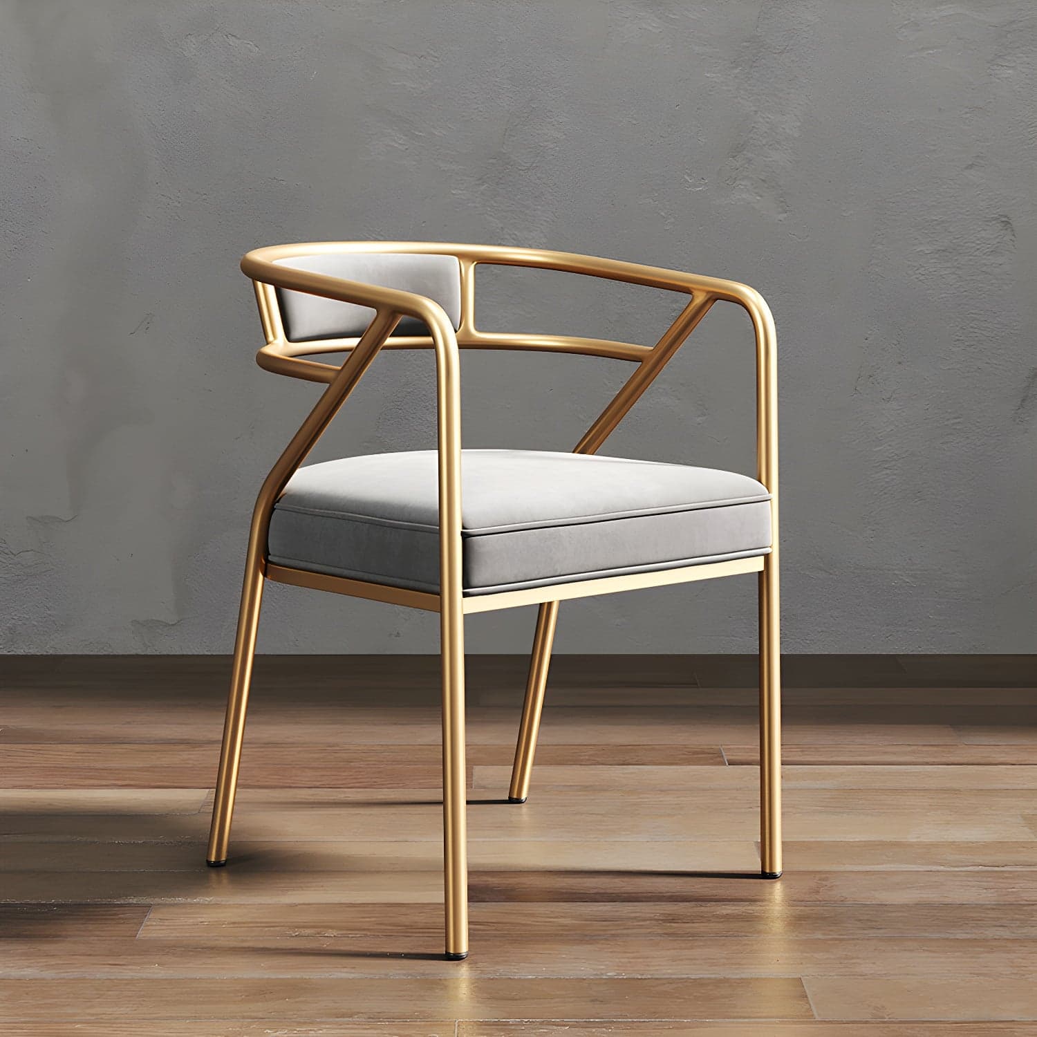 Glam Dining Chair Open Back Upholstered Dining Side Chair with Metal Legs thumbnail 11