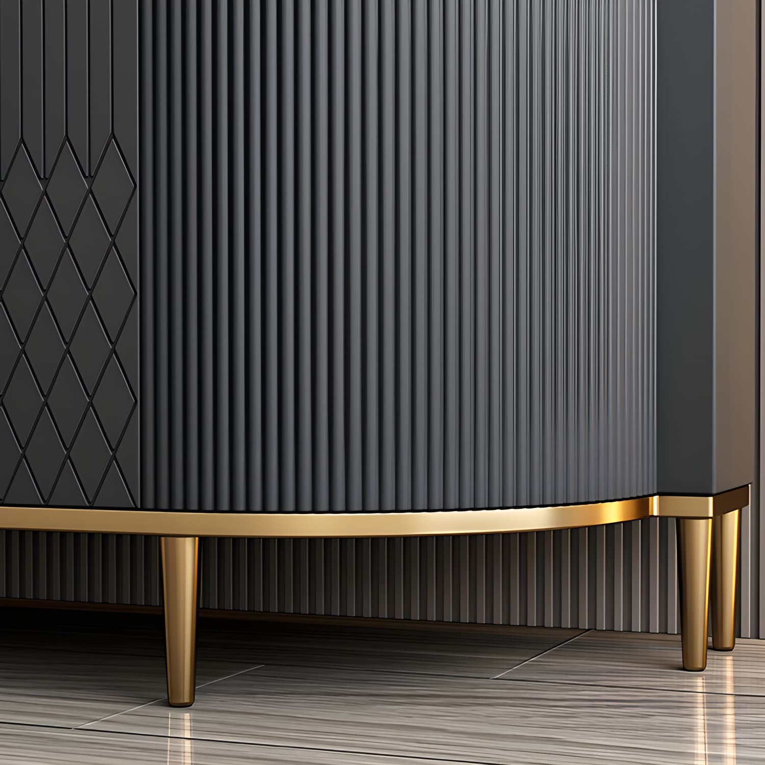 Marble Sideboard Modern & Contemporary Side Board with Cabinets - image 11