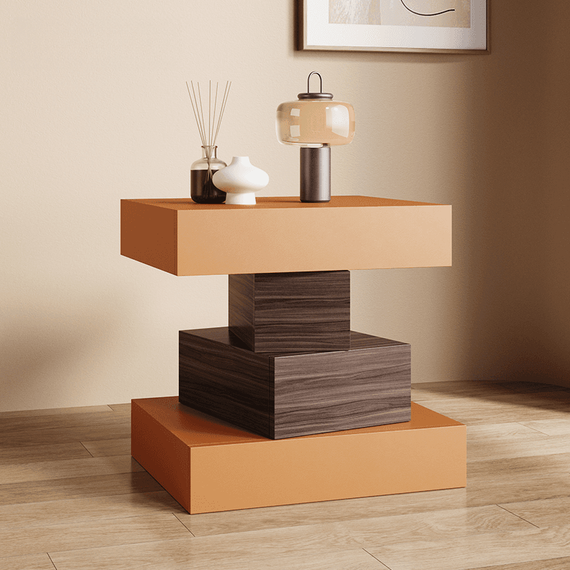 Scandinavian Synthetic Leather Drawer Storage Nightstand with 4 Drawers thumbnail 3