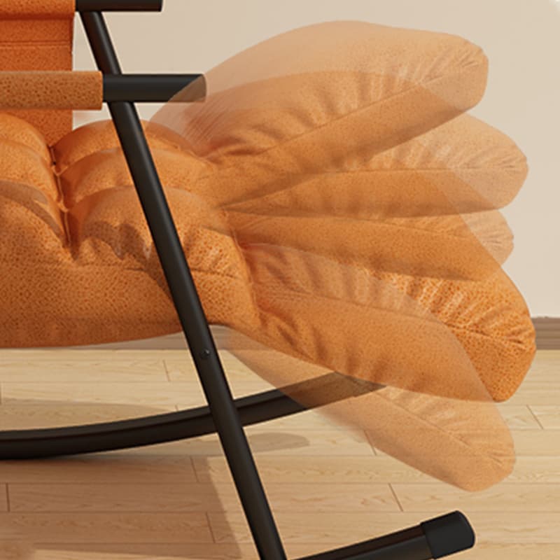 Chic Indoor Modern Rocking Chair - Upholstered, with Tuft and Track Arms, Seats One thumbnail 17