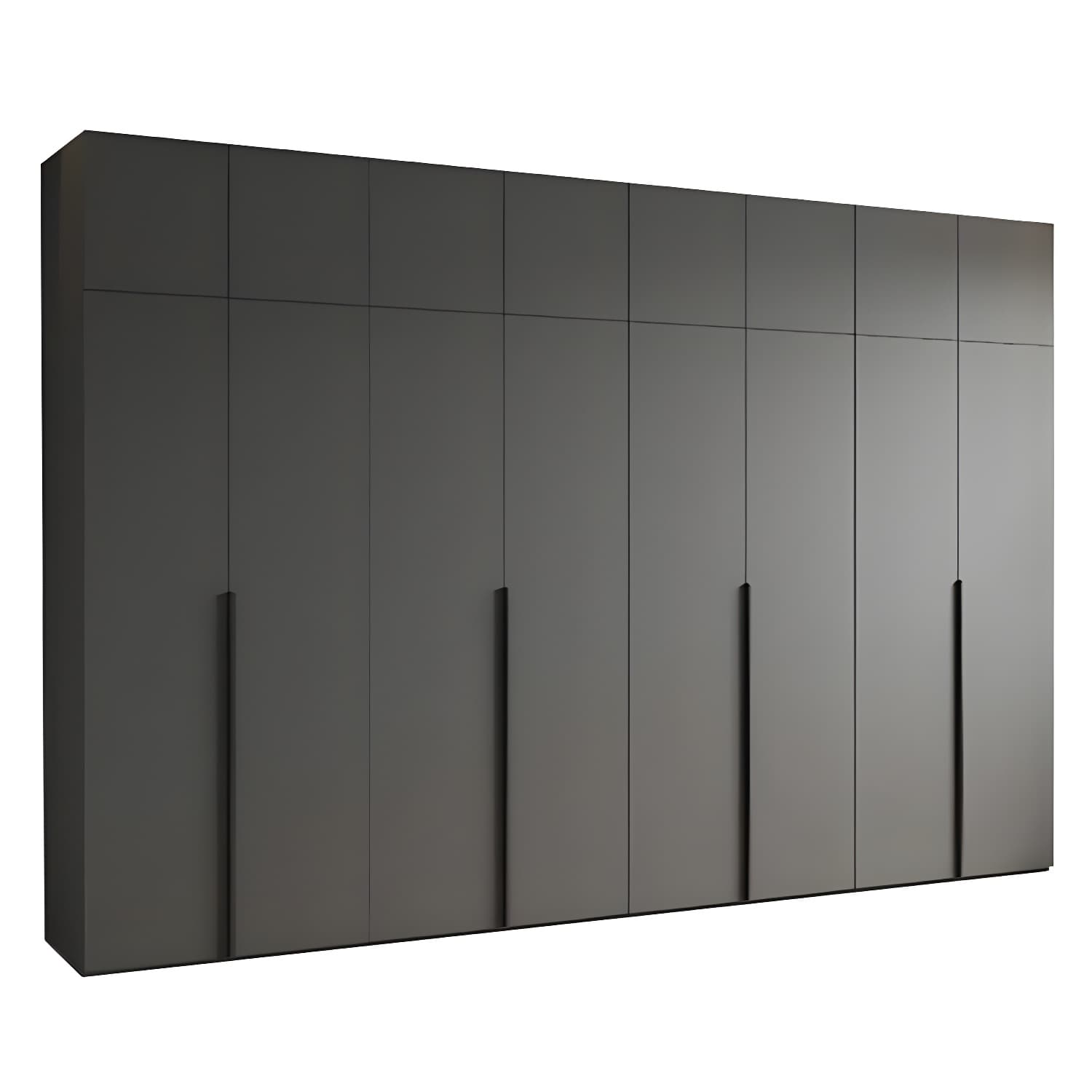 Modern Grey Wood Wardrobe Armoire with Drawers & Shelves for Ample Storage thumbnail 5