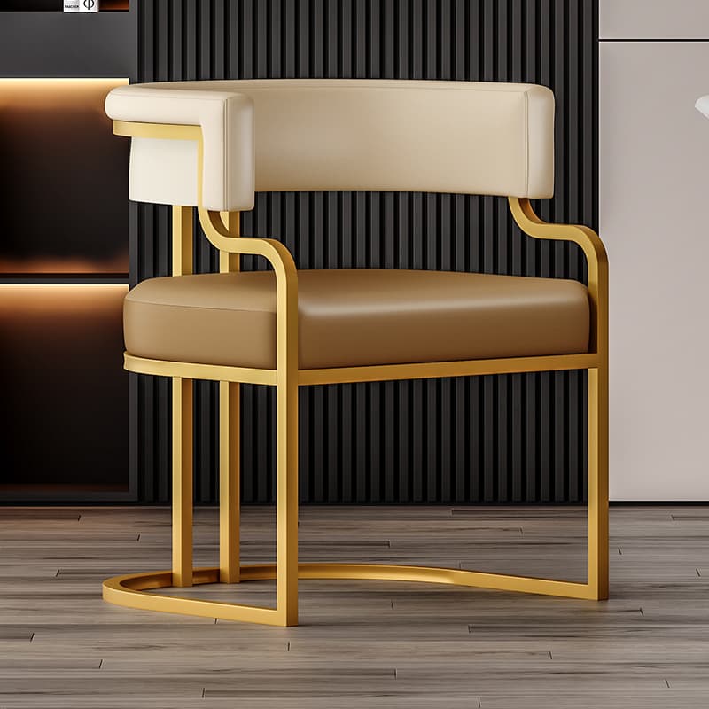 Glam/Casual Alloy Arm Chair with Cushioned Uncovered Back and Armrest thumbnail 3