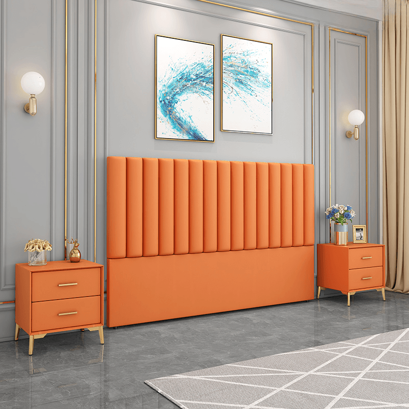 Modern Simple Style Panel Headboard in Natural Wood with No Distressing, Rectangle Shape for King/Queen/Full Bed, Featuring Sponge Upholstery and Standard Height thumbnail 6