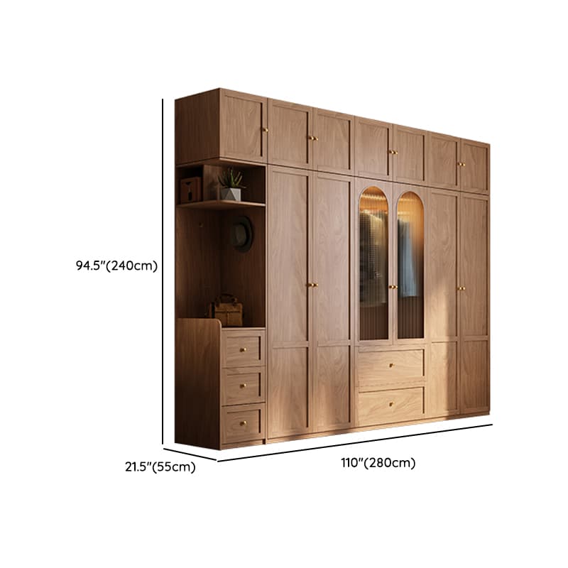 Trendy Unfinished Color Engineered Wood Unattached Armoire Cabinet thumbnail 30