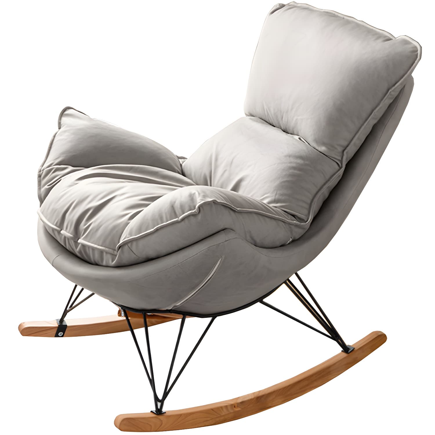 Modern Rocking Chair Solid Wood Rocker Chair with Light Legs thumbnail 22