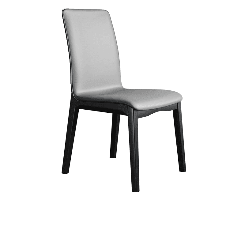 Modern Simple Style Armless Chair with Parsons Chair Back, Upholstered in Timber Legs thumbnail 2