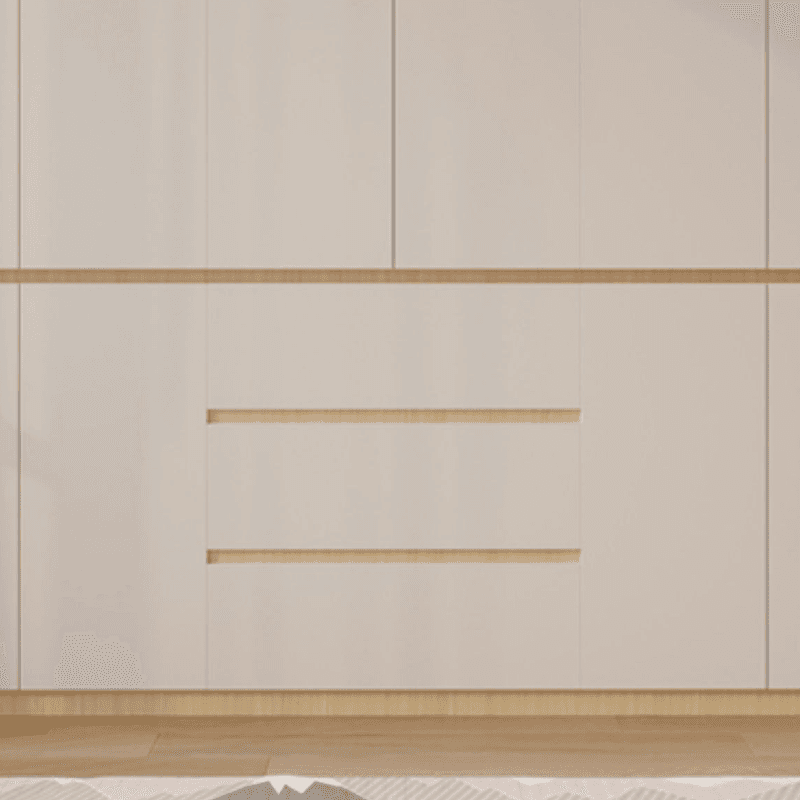 White Modish Manufactured Wood Armoire Cabinet with Soft Close Drawer, Soft Close Door, Interior Shelves, and Clothing Rod thumbnail 4