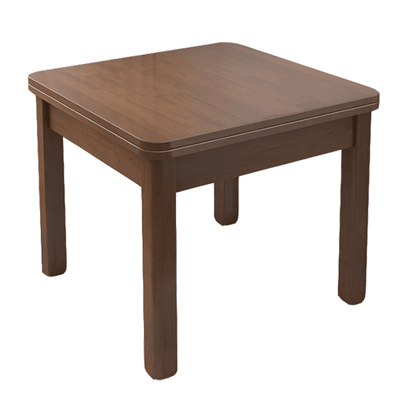 Square Fixed Dining Table Set with 4 Legs, a Wood Tabletop in Natural/Auburn/White, Back Chairs and Stool in a Simple Style thumbnail 10