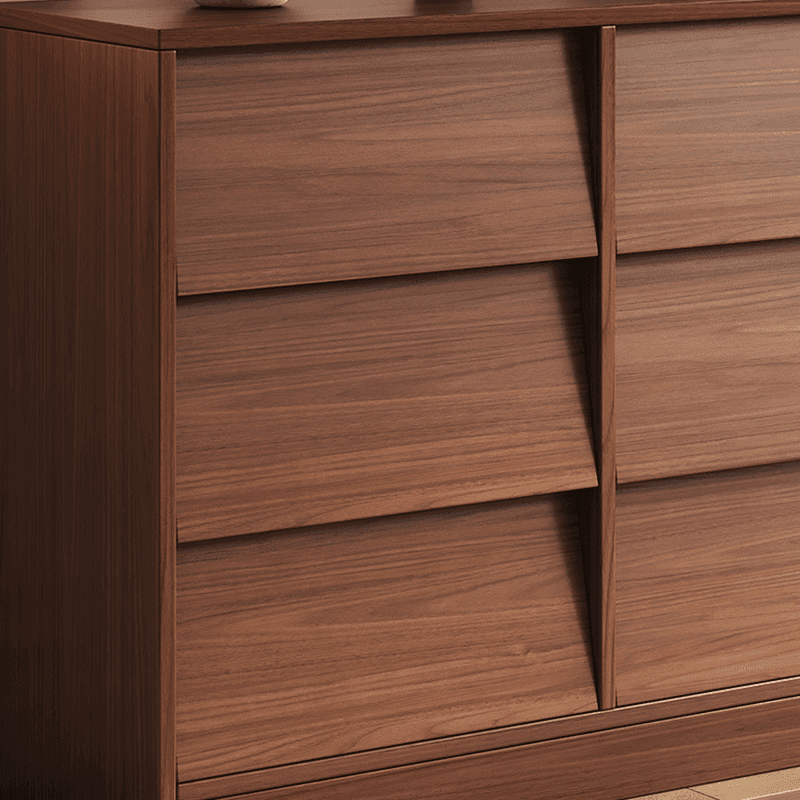Cocoa Casual Natural Wood Console Dresser/Bachelor Chest with 9/6/3 Drawers in Horizontal/Vertical Orientation thumbnail 5