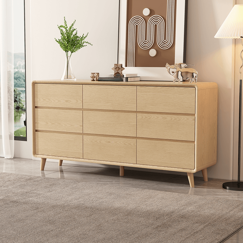 Modern Natural Wood Double Dresser/Bachelor Chest with 9 Drawers/7 Drawers/8 Drawers, Horizontal/Vertical Orientation - image 23