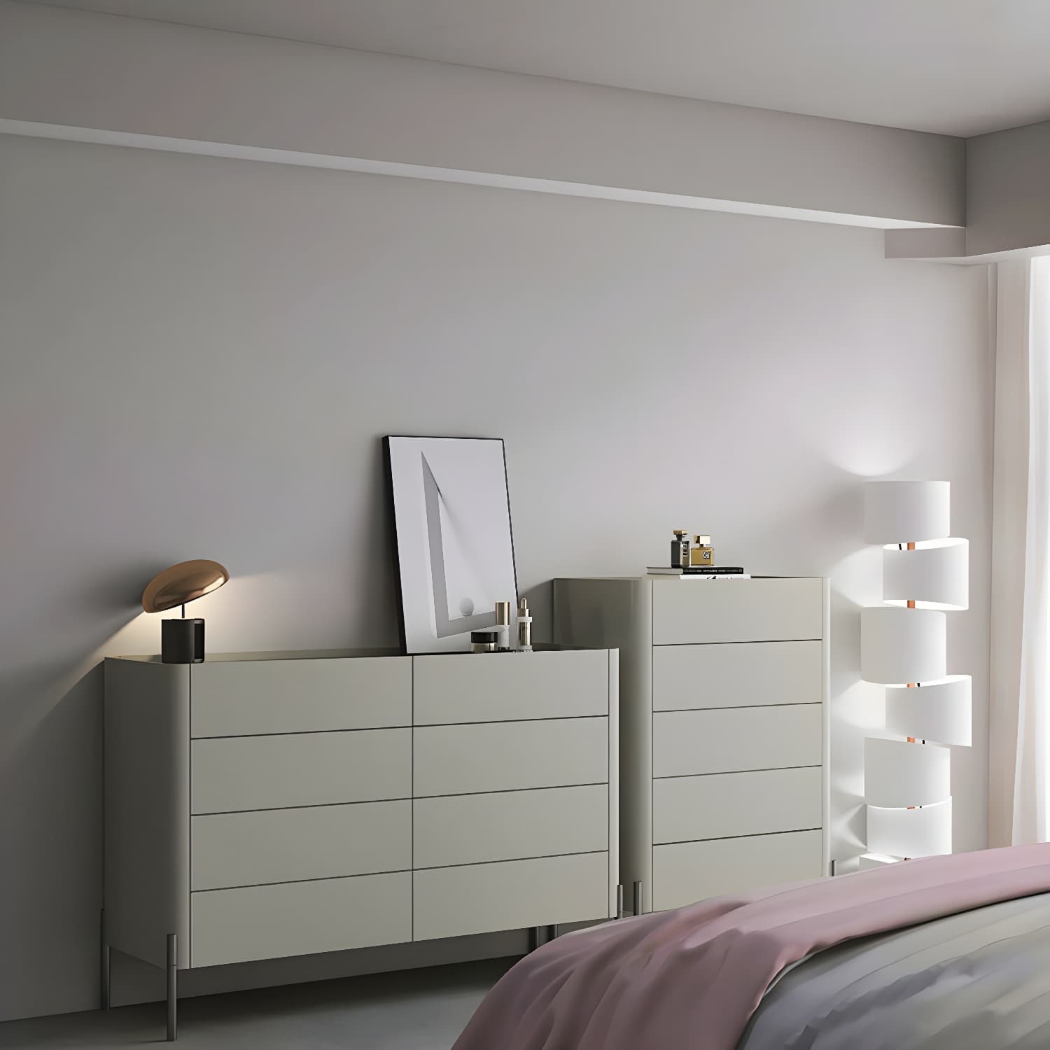 Modern Wood Dresser - Horizontal Design - Ample Drawer Space - Stylish Bedroom Storage thumbnail 10