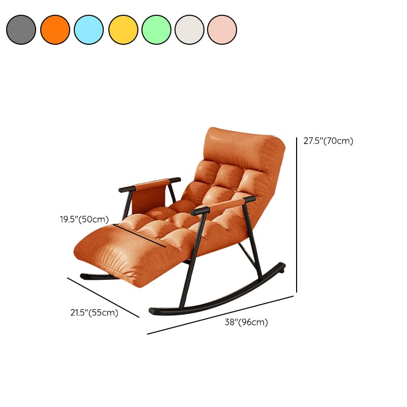 Chic Indoor Modern Rocking Chair - Upholstered, with Tuft and Track Arms, Seats One thumbnail 22