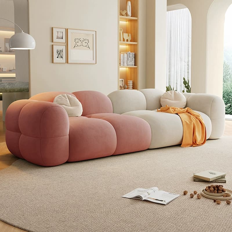 Anti Cat Scratch Velvet Modern Sofa with Stain Resistant Feature