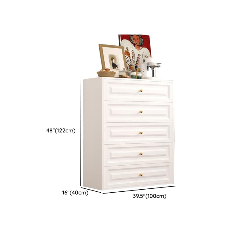 White Simple Iron Lingerie Chest/Bachelor Chest with 5/4/3 Drawers in Vertical/Horizontal Orientation thumbnail 9