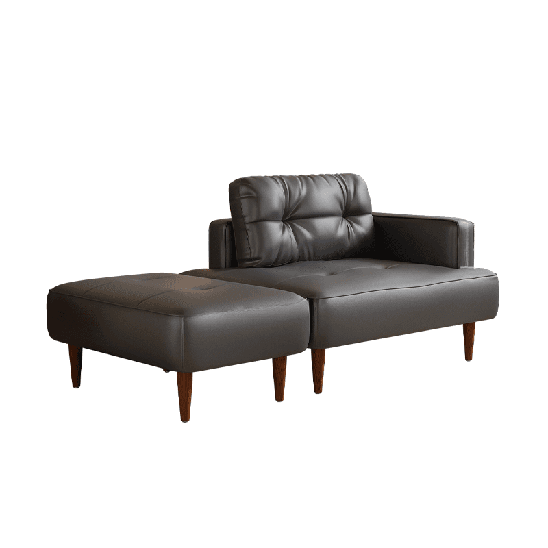 Drawing Room Stain Resistant Loveseat with Tufted Back in Taupe, 2-Person Seating, Receptacle Storage, and Recessed Arm thumbnail 4