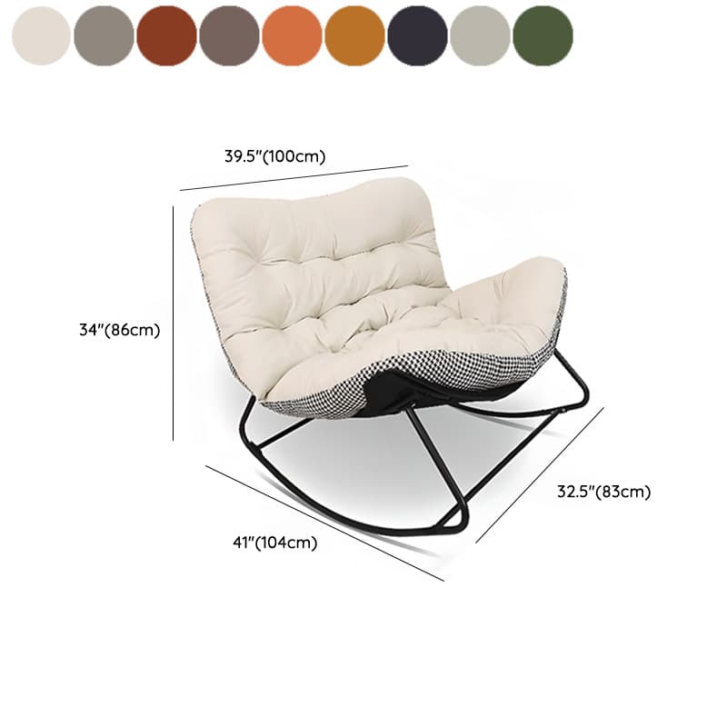 2 Person Rocking Chair Couch with Rear Back and Stationary thumbnail 15
