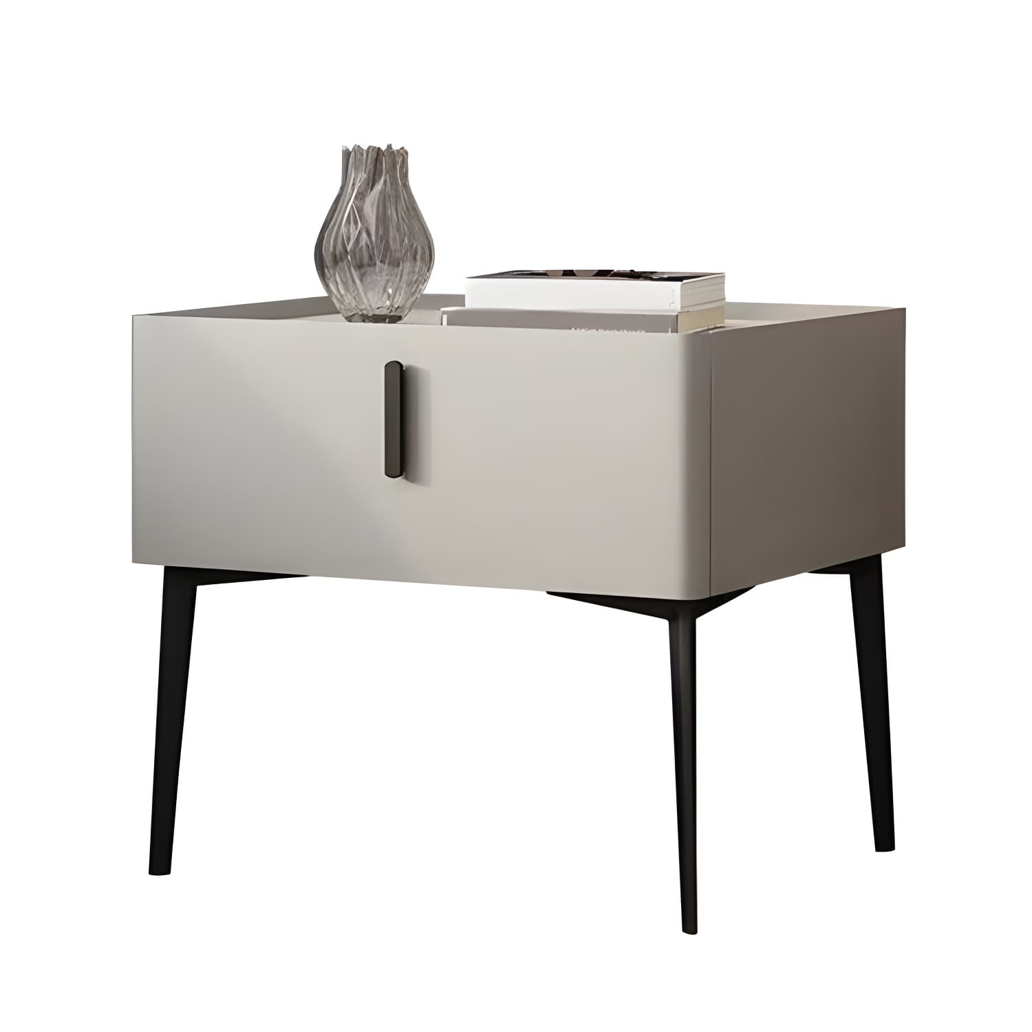 Contemporary 1 Drawer Accent Table Nightstand Antique Finish Bed Nightstand thumbnail 12
