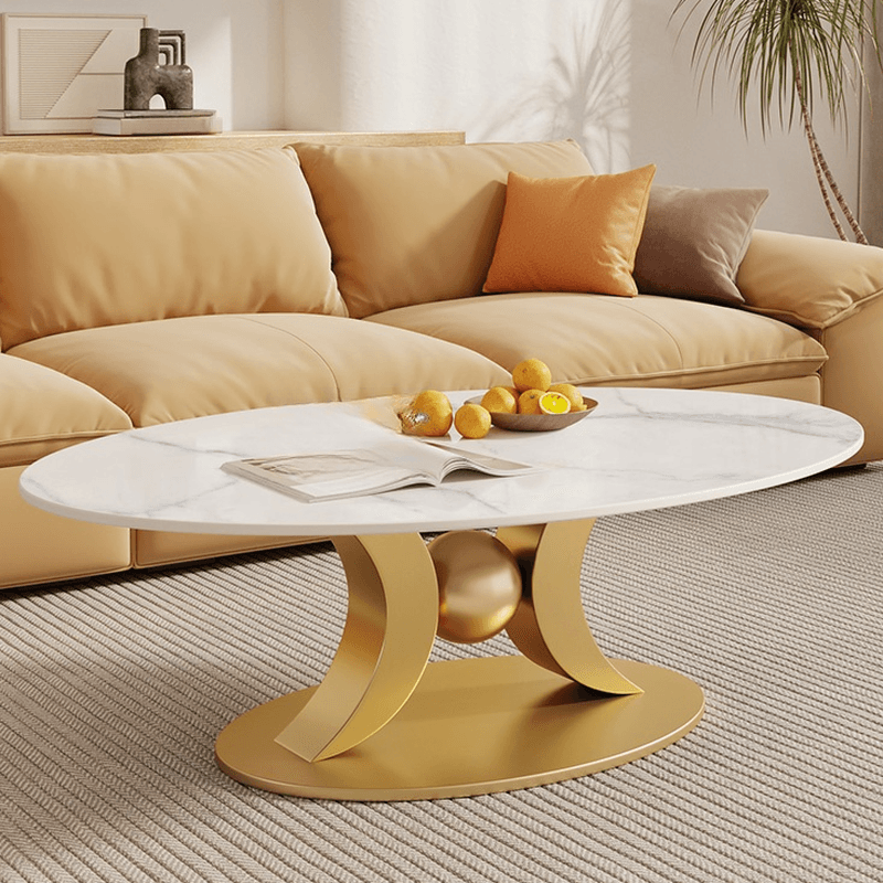 Nested/Single Slate Pedestal Board Game Coffee Table with Black/Light Gray/Chalk Oblong Top thumbnail 4