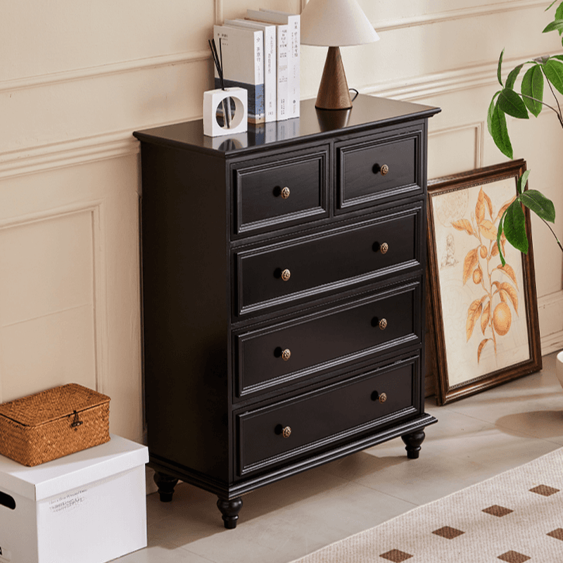 Casual Raw Wood Console Dresser/Semainier with 5/7/9 Drawers in Horizontal/Vertical Orientation thumbnail 4