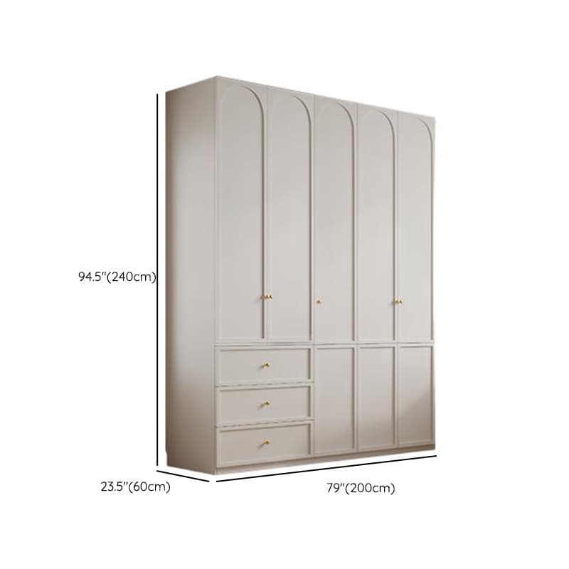 Minimalist Manufactured Wood Independent Almirah with 3-Drawer, Interior Shelves, and Clothing Rod thumbnail 21