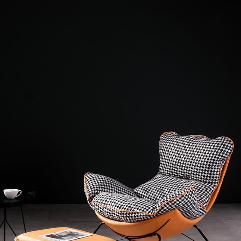 Comfortable Upholstered Rocking Chair with Solid Wood Frame for Modern Home Decor thumbnail 13
