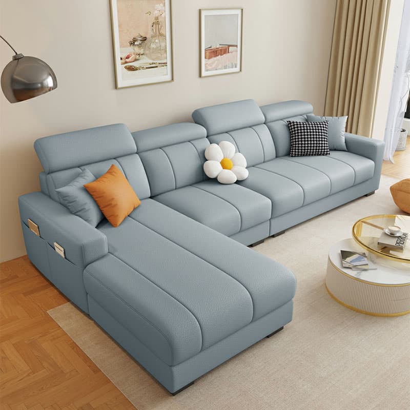 Modern Style L-Shape Sofa Recliner with Storage and Recessed Arm thumbnail 12