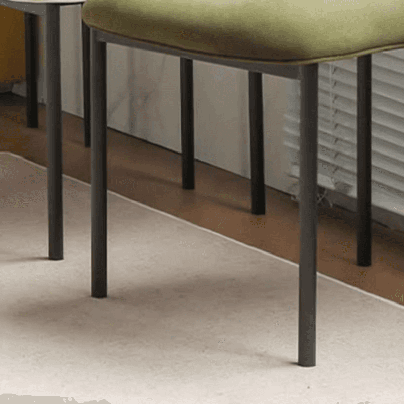 Scandinavian Side Chair with Uncovered Back, Upholstered, Ink/Gilded Metal Legs thumbnail 20