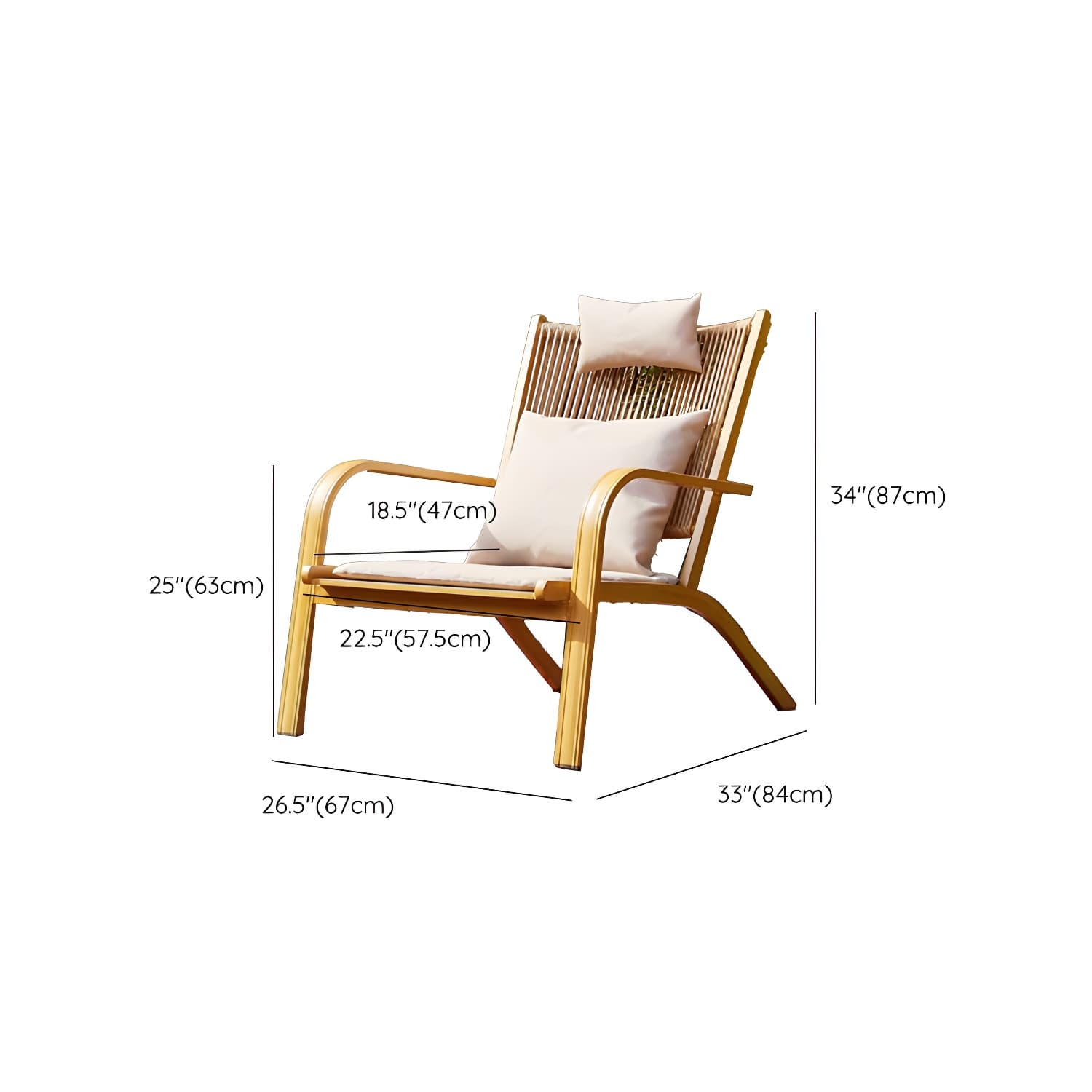 Modern Style Wood Rocking Chair Single Home Lounge Lazy Sofa Chair thumbnail 17