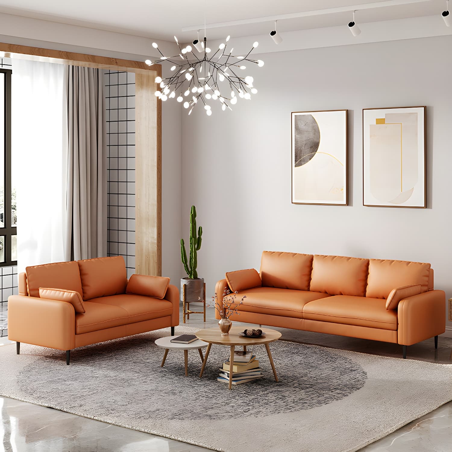 Modern Pillow Back Sofa with Storage Not Included for 35-40 Women thumbnail 13