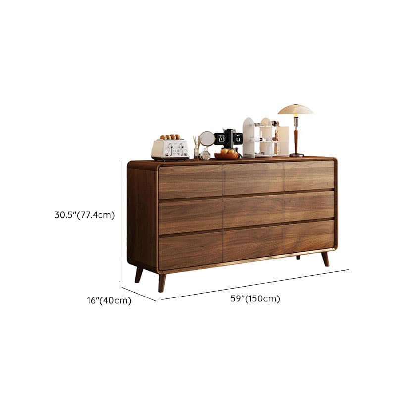 Cocoa Modern Simple Style Manufactured Wood Double Dresser/Bachelor Chest/Semainier with 6/3/5 Drawers Horizontal/Vertical thumbnail 16