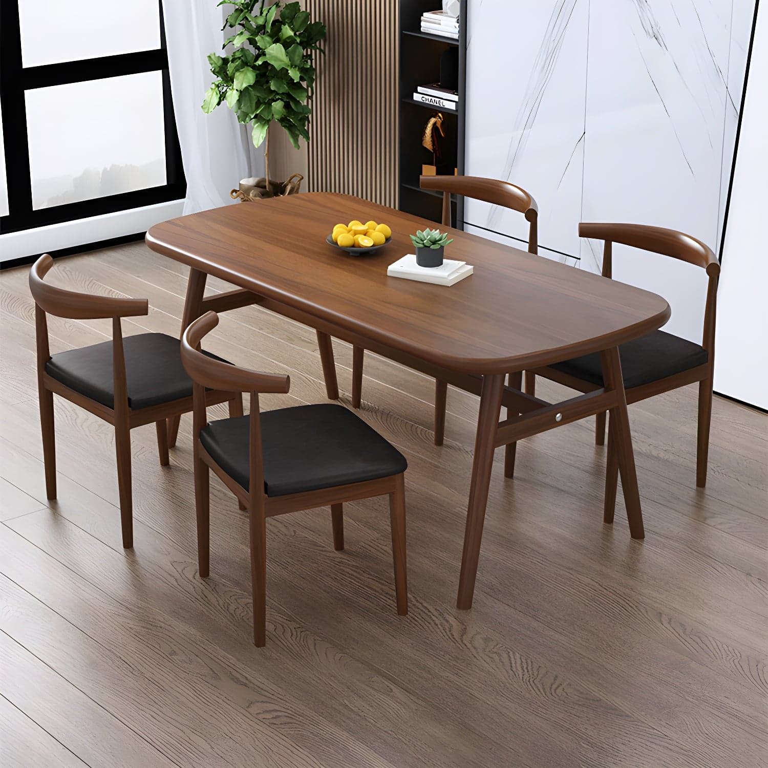Modern Kitchen Wood Furniture of Standard Height Formal Dining Room Table Set thumbnail 2