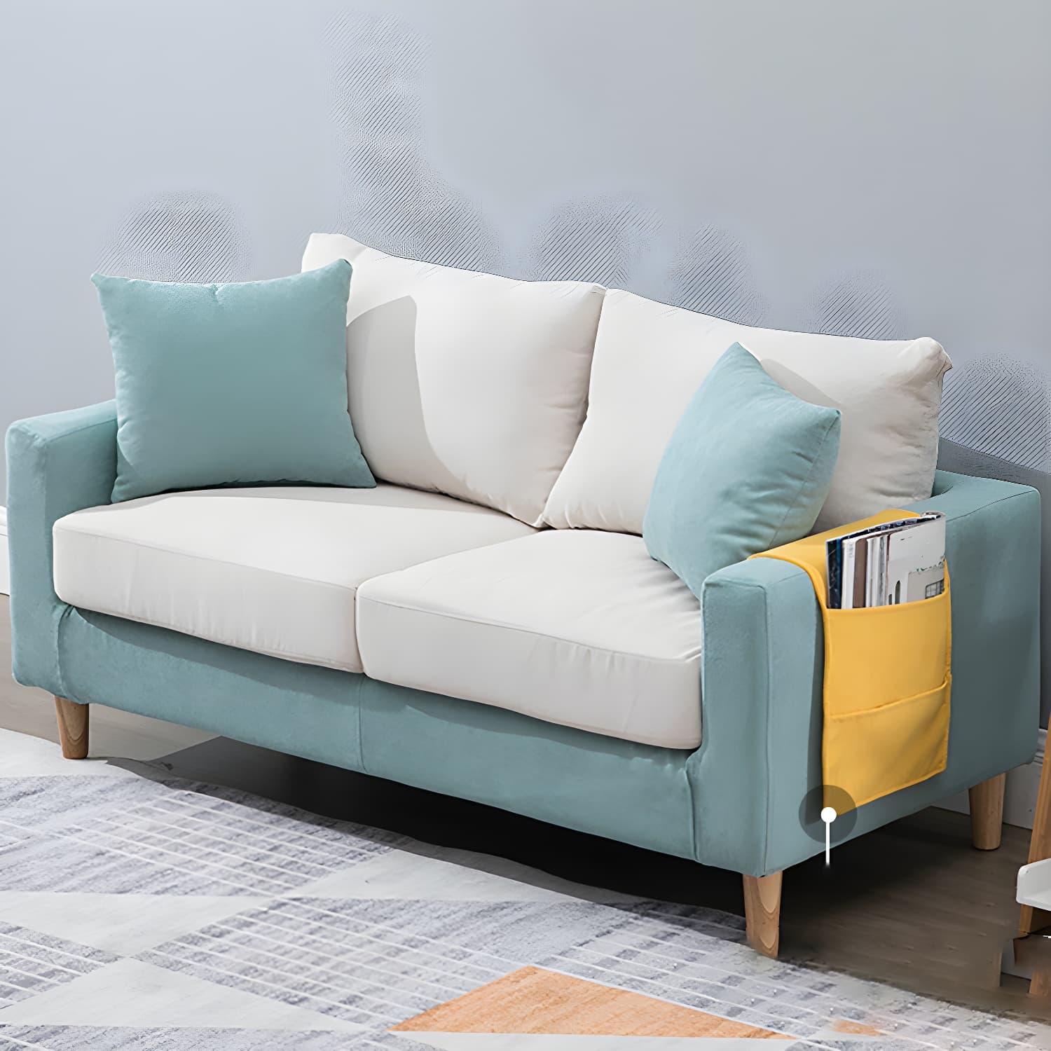 Beige Modern Farmhouse Cushions Standard Sofa 21.65"High Square Arm Sofa thumbnail 27