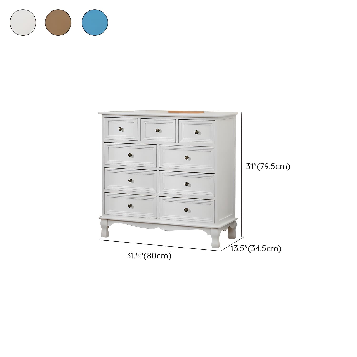 Modern Wooden Bachelor Chest with Vertical Drawers with Drawers thumbnail 18