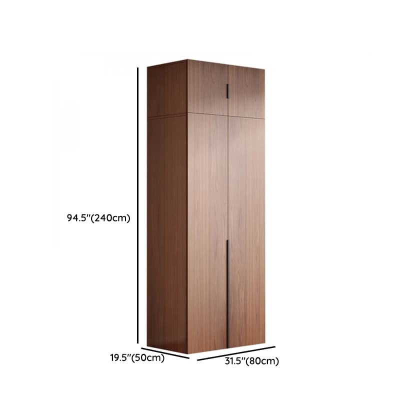 Sepia Minimalist Lumber Independent Cabinet Armoire with Soft Close Door, Interior Shelves, and Hanging Rod thumbnail 22