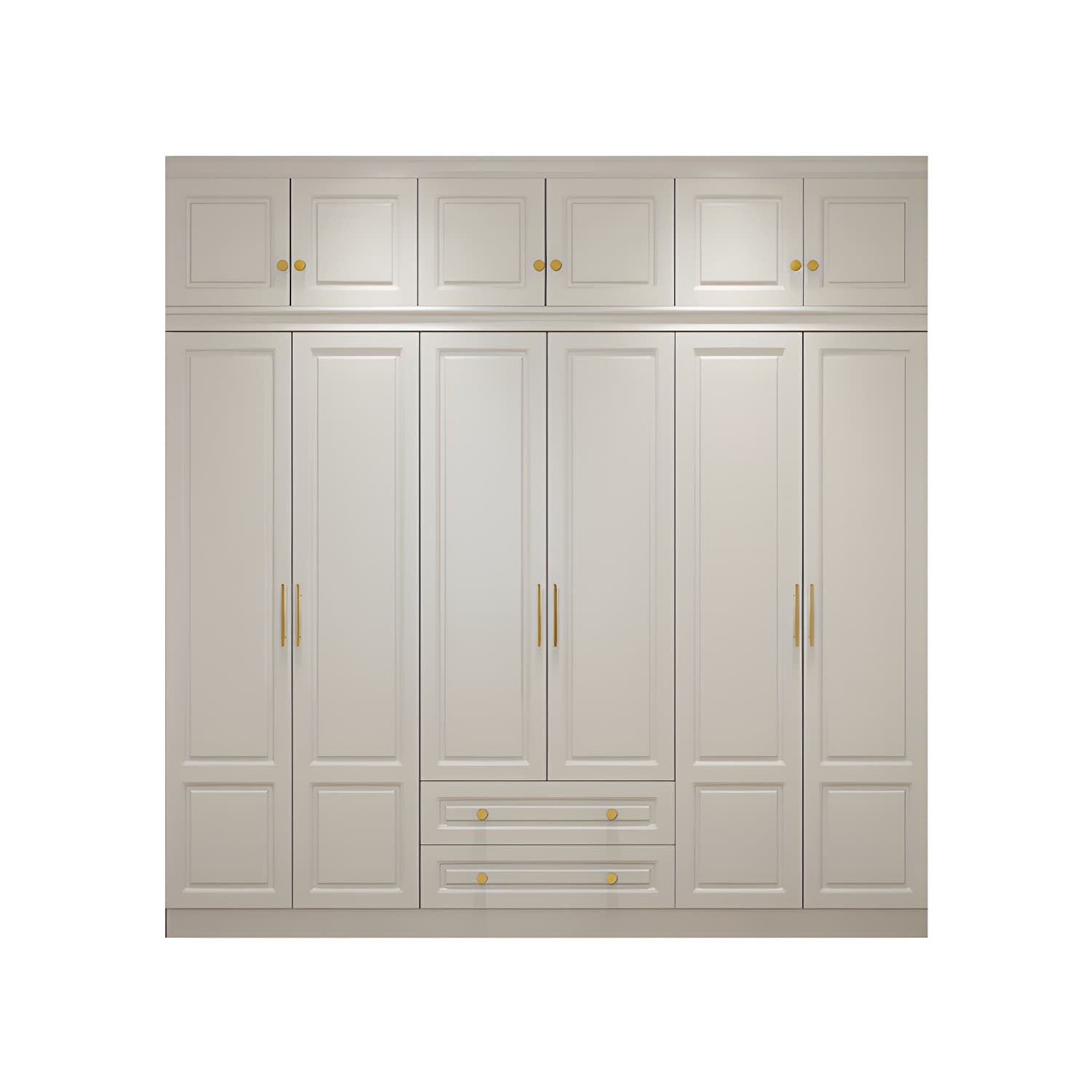 Hinged White Wardrobe Armoire Engineered Wood Wardrobe Closet - image 5