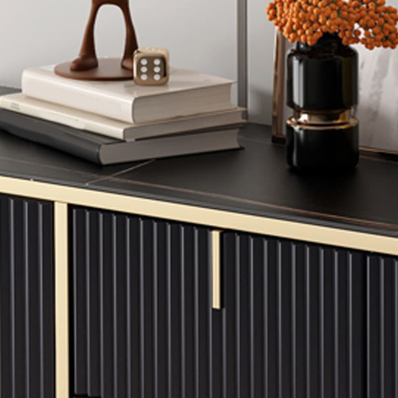 Glam Wood Sideboard Credenza with Cabinets and Drawers Assembly 40cm Width x 90cm Height - image 12