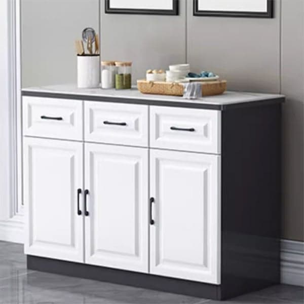 Natural Finish/Light Wood/Ashen Wood Floor Sideboard with Countertop and Kitchen Appliance Storage thumbnail 2