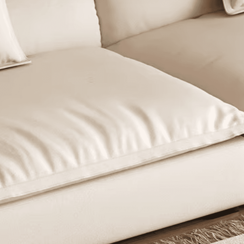 Modern Solid Color Scratch-defiant Standard Sofa in Light Gray/Taupe/Citrus Color, 3-seater with 2 Pillows thumbnail 16