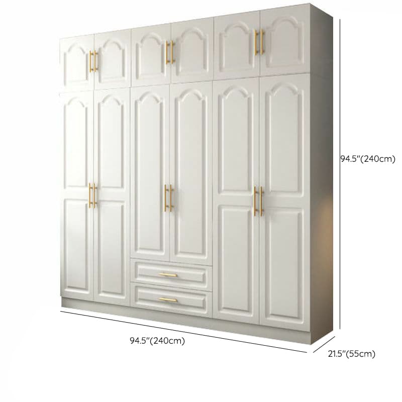Contemporary Wood Chalk Wardrobe Closet with Interior Shelves&Clothing Rack&3-Drawer/6 Drawers/5-Drawer thumbnail 19