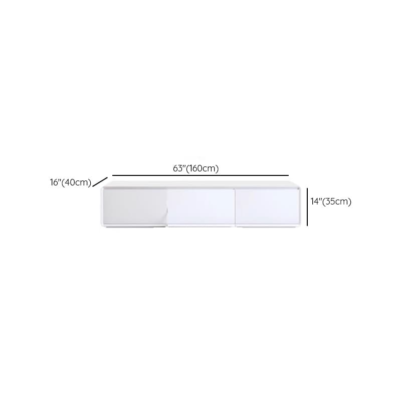 Simple White Lumber TV Stand with Cable Management & 3 Drawers/4 Drawers/6-Drawer thumbnail 14